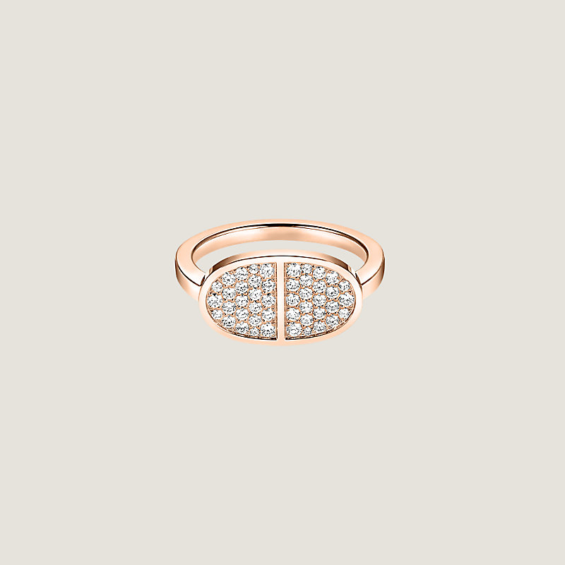 【日本未入荷★ローズ】HERMES Chaine d‘ancre Verso MM リング Chaine d'ancre Verso ring, small model | Hermès USA